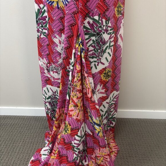 Zac Posen Dress Medium Long Off Shoulder Sweet Heart Neck Keyhole Back Train - Picture 6 of 12